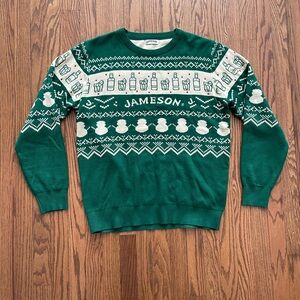 Jameson Festive Holiday Crew Neck Green Fair Isle Christmas Sweater Men’s Large